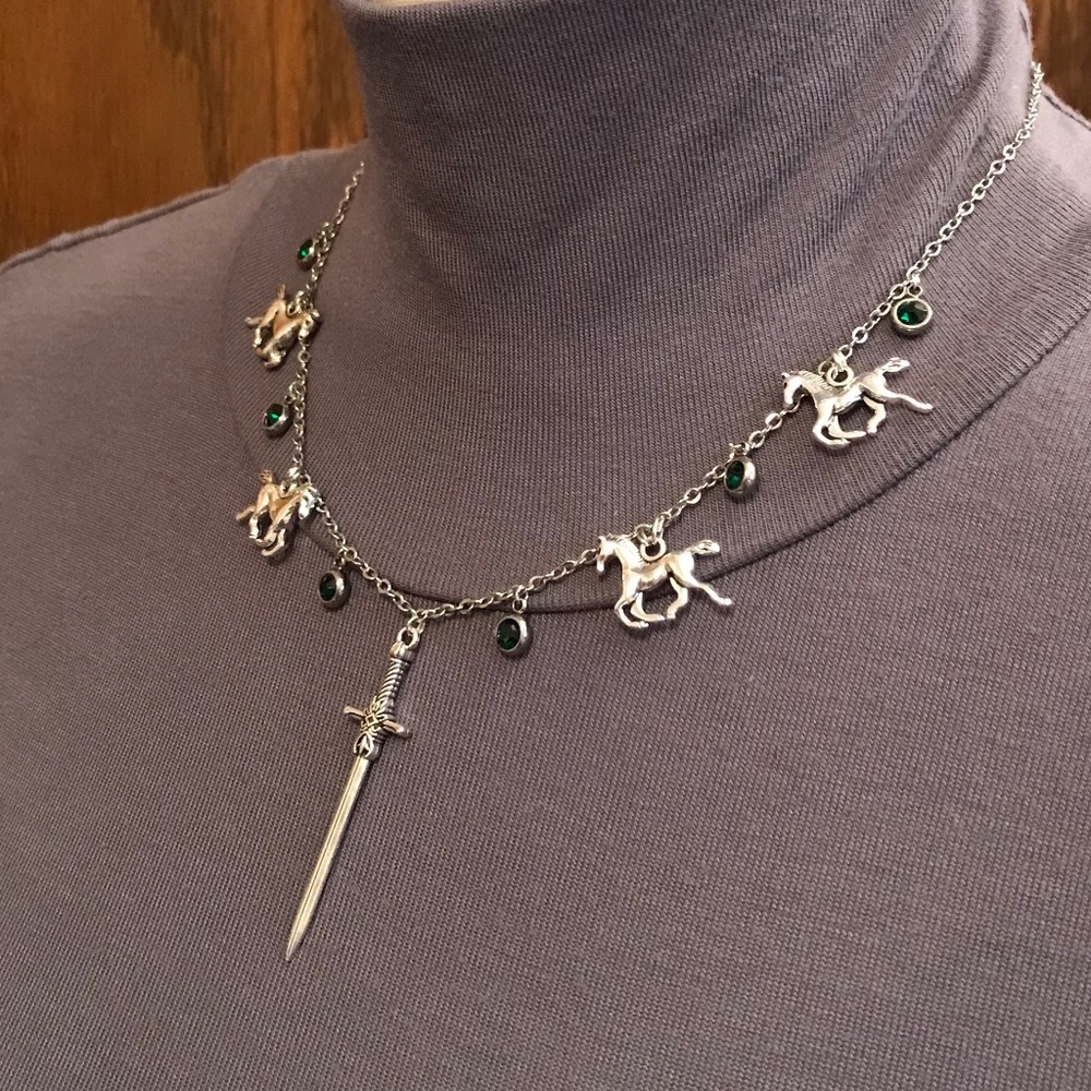 Éowyn's Necklace Lord of the Rings Warrior of Rohan Handmade Necklace, Sword - Picture 7 of 16